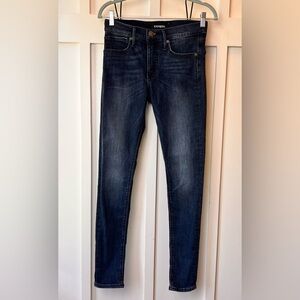 Express Legging Jeans Mid Rise Dark Wash Women's Size 4 Reg Low Rise Skinny y2k